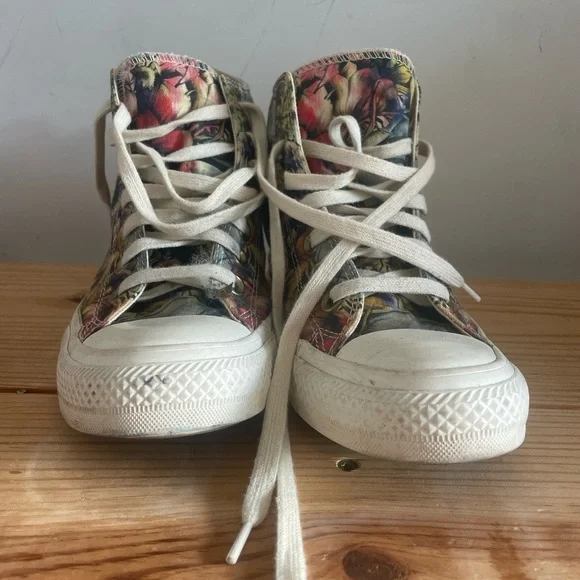Vintage Converse Chuck Taylor All Star Lux Hi Floral Hidden Heel Wedge